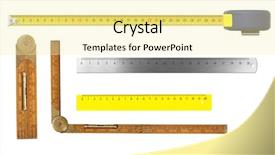  Presentation with ancient - Beautiful theme featuring school tools - modern and ancient rulers set backdrop and a blonde colored foreground