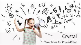  Presentation with school violence - Beautiful slide set featuring school violence - image of little cute girl backdrop and a white colored foreground