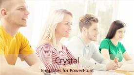  Presentation with racial group high school students - Beautiful slide deck featuring schoolbooks - group of teenage students studying backdrop and a  colored foreground