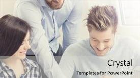  Presentation with teacher lesson plan - Cool new PPT theme with schoolbooks - group of teenage students backdrop and a  colored foreground