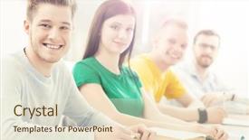  Presentation with learning - Audience pleasing presentation design consisting of schoolbooks - young and smart students learning backdrop and a  colored foreground