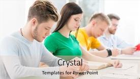  Presentation with classroom - PPT layouts consisting of schoolbooks - young and smart students learning background and a  colored foreground