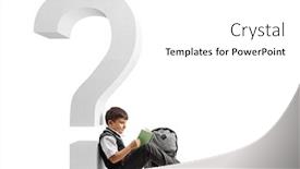  Presentation with floor - Audience pleasing slide set consisting of schoolboy-seated-on-the-floor backdrop and a white colored foreground