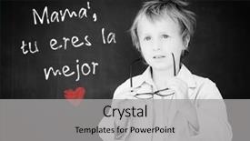  Presentation with mothers - Slide set consisting of schoolchild-with-blackboard-against-spanish background and a light gray colored foreground