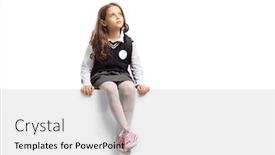  Presentation with blank backgroud - Colorful PPT layouts enhanced with schoolgirl-in-a-uniform-sitting backdrop and a white colored foreground