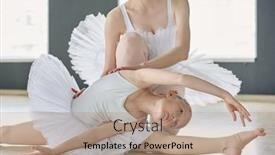  Presentation with ball bearing on a white - Slides enhanced with schoolgirl-in-white-tutu-bending background and a coral colored foreground