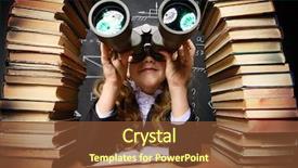  Presentation with smart - Beautiful PPT theme featuring books and school blackboard education backdrop and a tawny brown colored foreground