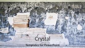  Presentation with abandoned - Amazing slide deck having schoolhouse - weathered plaster wall backdrop and a  colored foreground