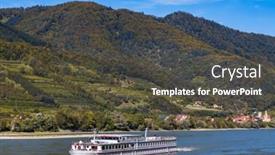  Presentation with danube - Presentation theme with schwallenbach-on-the-danube-river background and a dark gray colored foreground