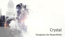  Presentation with fantasy - Amazing slide set having sci fi - astronaut in fantasy world mixed backdrop and a cream colored foreground