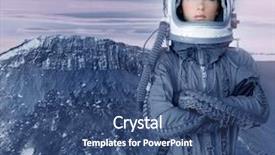  Presentation with planets - PPT layouts featuring sci fi - astronaut woman futuristic metaphor moon background and a ocean colored foreground