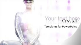  Presentation with cyber forensics - Theme enhanced with sci fi - beautiful cyber woman sitting background and a white colored foreground