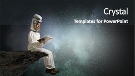  Presentation with space - Colorful slide set enhanced with sci fi - dreaming to explore space mixed backdrop and a dark gray colored foreground