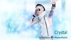  Presentation with high technology - Slide set with sci fi - portrait of the eccentric futuristic background and a cool aqua colored foreground