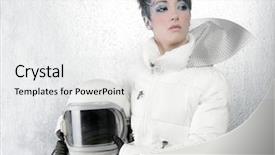  Presentation with astronaut - Audience pleasing slide deck consisting of sci fi fantasy - astronaut spaceship driver aircraft helmet backdrop and a white colored foreground