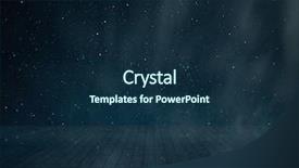  Presentation with dark night - Presentation theme having sci fi fantasy - dark night sky and floor background and a navy blue colored foreground