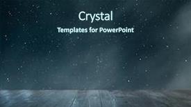  Presentation with night sky - Presentation theme featuring sci fi fantasy - night sky and wooden floor background and a navy blue colored foreground