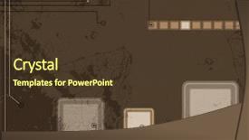  Presentation with fantasy - Amazing presentation theme having sci-fi grunge background backdrop and a tawny brown colored foreground