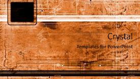  Presentation with fantasy - Theme having sci fi grunge background background and a gold colored foreground