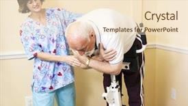  Presentation with office chair - Beautiful presentation featuring sciatica - physical therapist in a chiropractors backdrop and a lemonade colored foreground