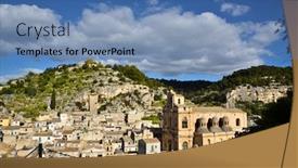  Presentation with baroque - PPT theme consisting of famous touristic destination in sicily background and a teal colored foreground