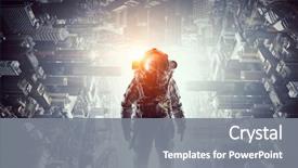  Presentation with adventure - Presentation with science - adventure of spaceman mixed media background and a gray colored foreground