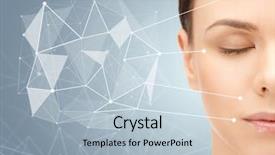  Presentation with young healthy people - Slides featuring science - beauty people and healthy skin background and a light blue colored foreground