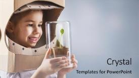  Presentation with case - Audience pleasing slide deck consisting of science - child is dressed backdrop and a light blue colored foreground