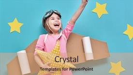  Presentation with blue stars - Beautiful PPT layouts featuring science - little child girl backdrop and a coral colored foreground