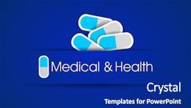  Presentation with capsules - Slides enhanced with science 10 - medical and health background background and a navy blue colored foreground