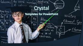  Presentation with chemistry educational - Theme consisting of science 10 - smart schoolboy answering background and a  colored foreground