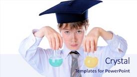  Presentation with smart - Slides having science 10 - smart student boy in white background and a  colored foreground