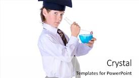  Presentation with academic - Slides having science 10 - smart student boy in white background and a  colored foreground