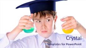  Presentation with smart - Slide deck featuring science 10 - smart student boy in white background and a  colored foreground