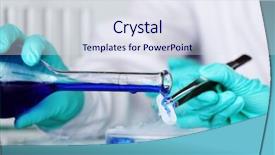  Presentation with chemical experiment - Beautiful slides featuring science abstract - chemical experiment macro backdrop and a  colored foreground