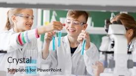  Presentation with children education - Slides having science and children concept - kids background and a light gray colored foreground