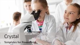  Presentation with children education - Slides with science and children concept - kids background and a light gray colored foreground