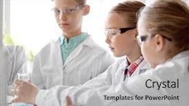  Presentation with children education - Colorful presentation enhanced with science and children concept - kids backdrop and a light gray colored foreground