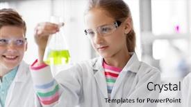  Presentation with children education - Presentation having science and children concept - kids background and a light gray colored foreground