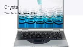  Presentation with test tube laboratory - Slide deck having science-and-medical-research-test and a sky blue colored foreground