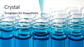  Presentation with pipette - Slide set featuring science and medical research test background and a white colored foreground