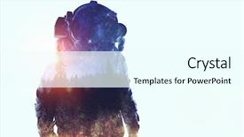  Presentation with spaceman - Presentation having science atmosphere - spaceman on white mixed media background and a cool aqua colored foreground