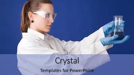  Presentation with covid 19 researcher - PPT layouts having science biology - researcher against blue background background and a  colored foreground