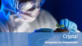  Presentation with soil science - Amazing slide set having science biology ecology research backdrop and a teal colored foreground