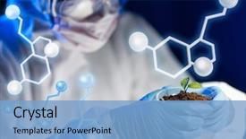  Presentation with plant structure - Amazing PPT theme having science biology ecology research backdrop and a light blue colored foreground