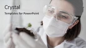  Presentation with soil science - PPT theme enhanced with science biology ecology research background and a light gray colored foreground