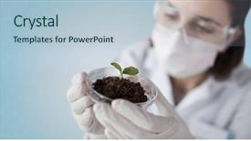  Presentation with soil biology - Cool new presentation with science biology ecology research backdrop and a lemonade colored foreground