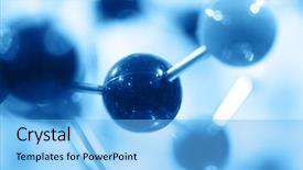  Presentation with molecular - Theme with science chemistry - close up of molecular structure background and a light blue colored foreground