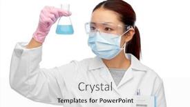  Presentation with chemical - Slide set featuring science-chemistry-and-people-concept background and a white colored foreground