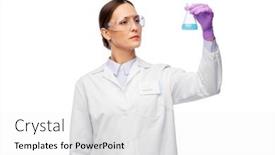  Presentation with chemistry - Theme enhanced with science-chemistry-and-people-concept background and a white colored foreground
